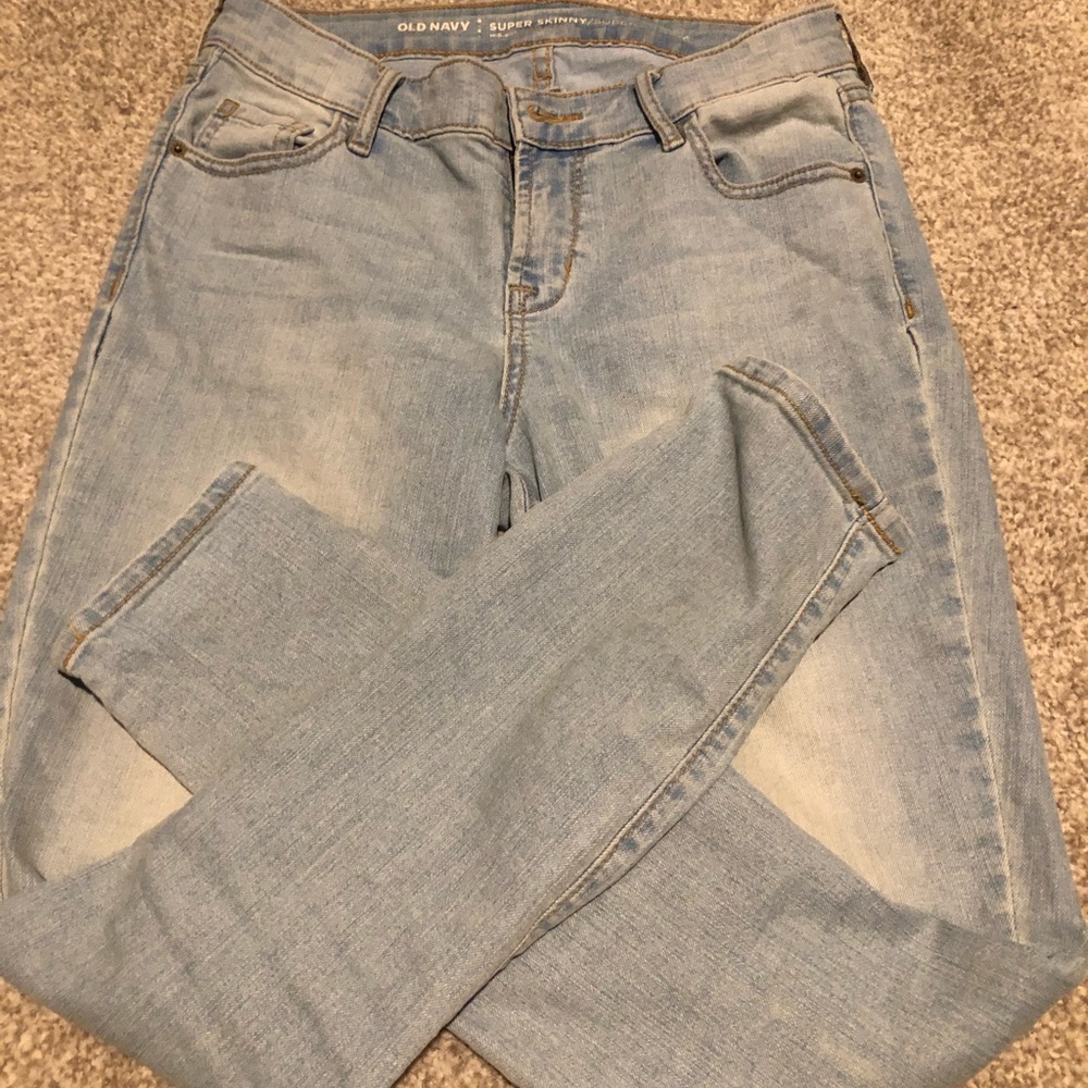 Super skinny mid rise ankle jeans - light wash